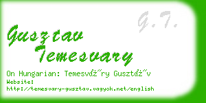 gusztav temesvary business card